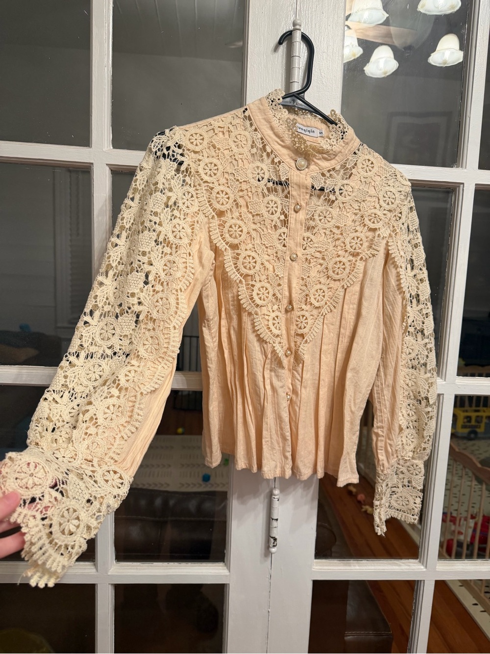 Vintage Victorian Lace Button Up top